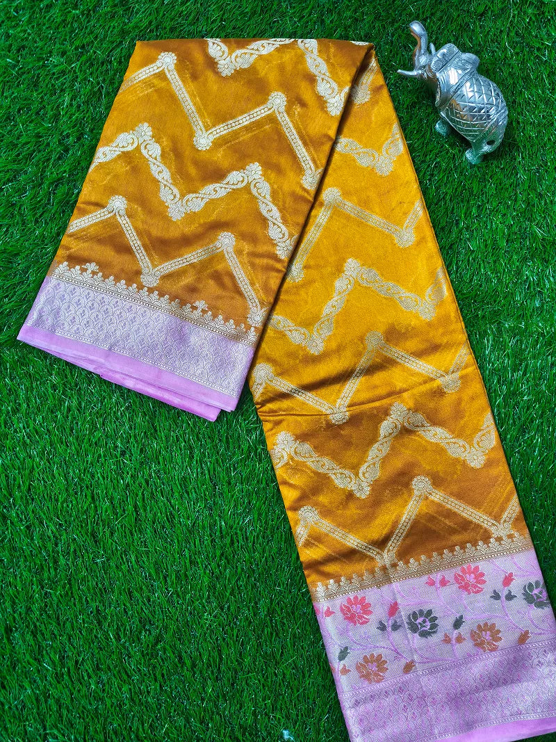 Khaddi Georgette-KSV3013-Mustard