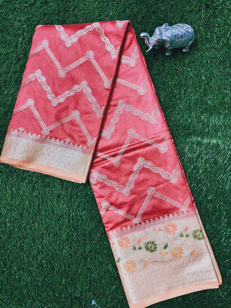 Khaddi Georgette-KSV3015-Red